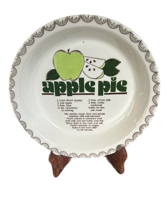 Vintage Other - Vintage Apple Pie Recipe Pie Plate